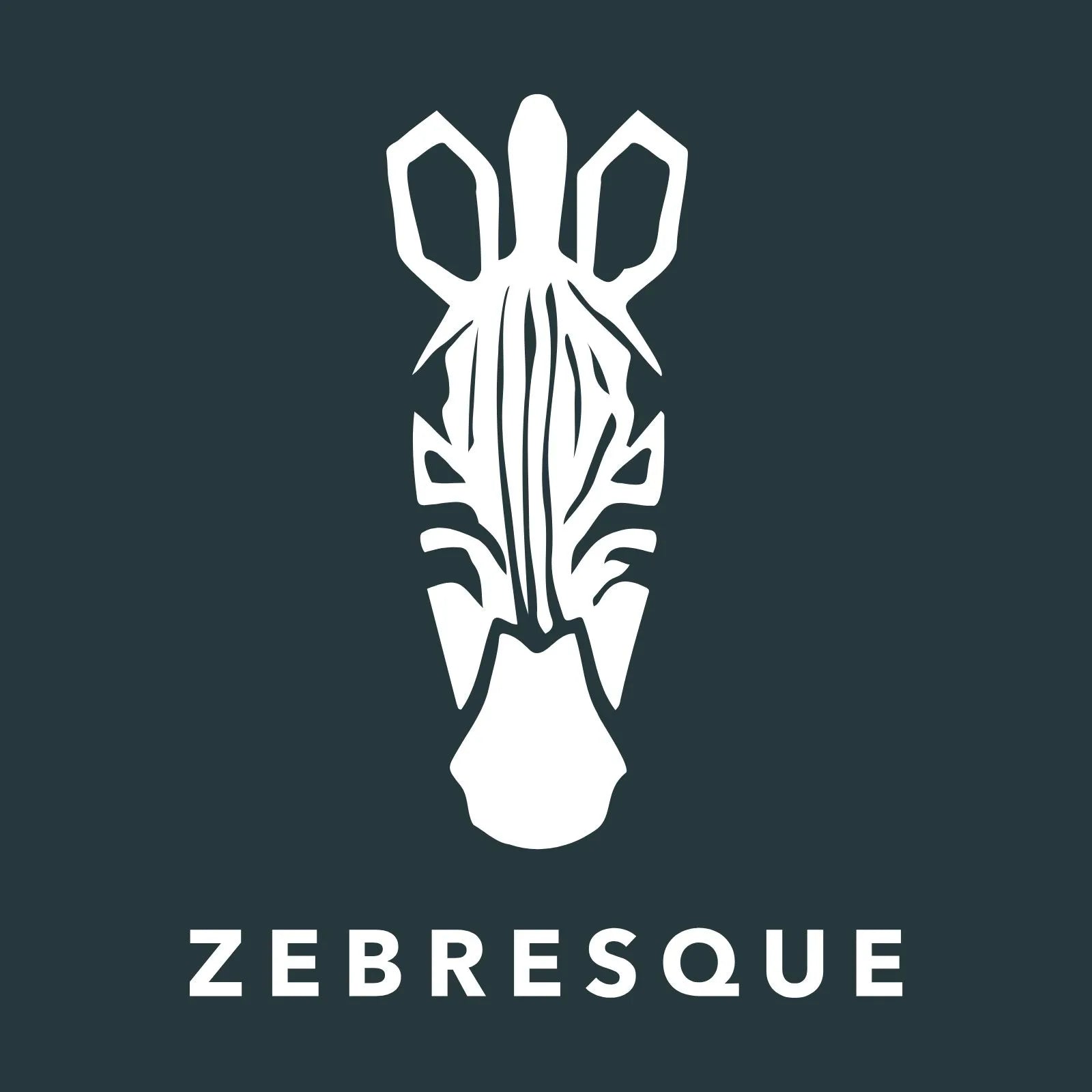 Logo ZEBRESQUE avec une tête de zèbre stylisé pour marque française de puzzles premium pour adultes
