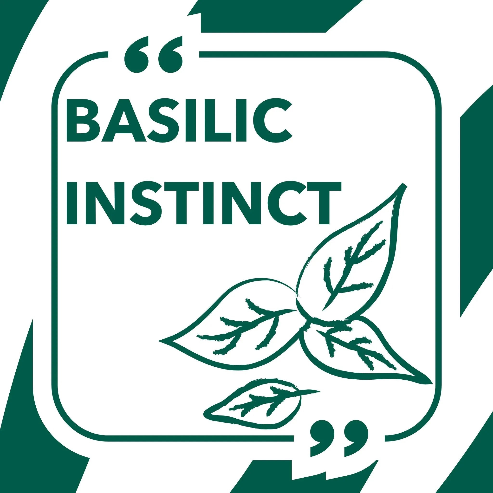 Carte à planter avec graines de basilic, illustration graphique verte, papeterie ensemencée écologique et créative fabriquée en France par la marque de puzzle décalés pour adultes zebresque.