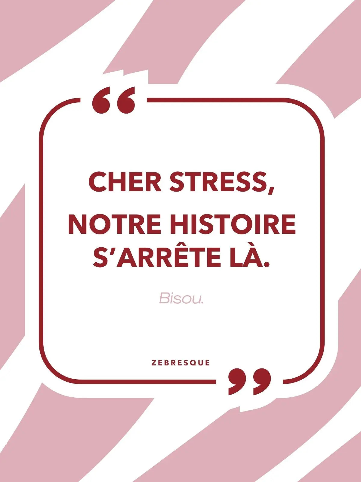 Visuel typographique ZEBRESQUE évoquant les bienfaits du puzzle adulte sur le stress, la détente et les pauses sans écran.